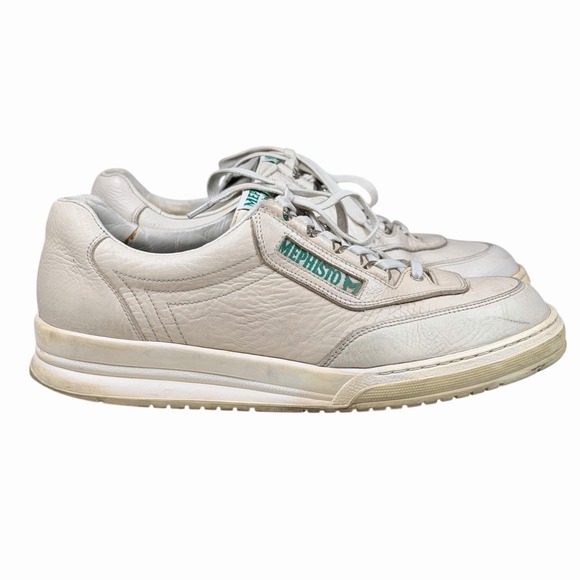Mephisto Men's Lace Up Logo Match Low Top Sneakers Leather Size 8.5